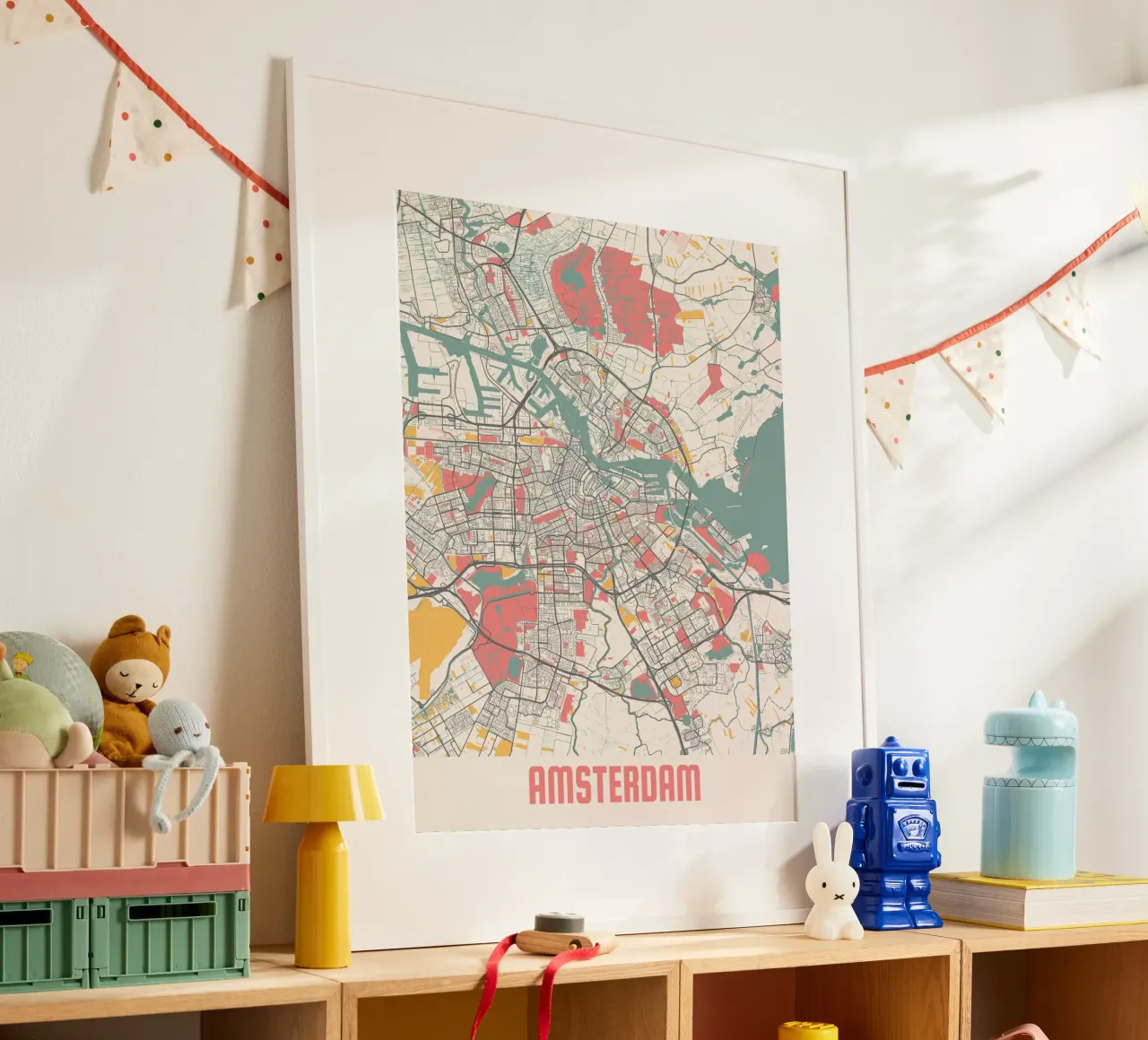 AMSTERDAM Map Print carta hahnemühle da Travelstudio