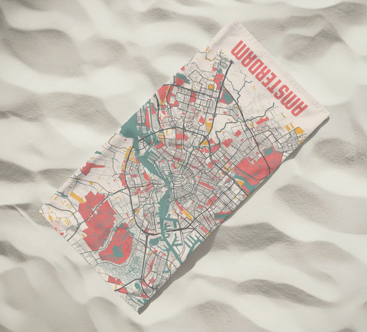AMSTERDAM  Map Print telo mare da Travelstudio