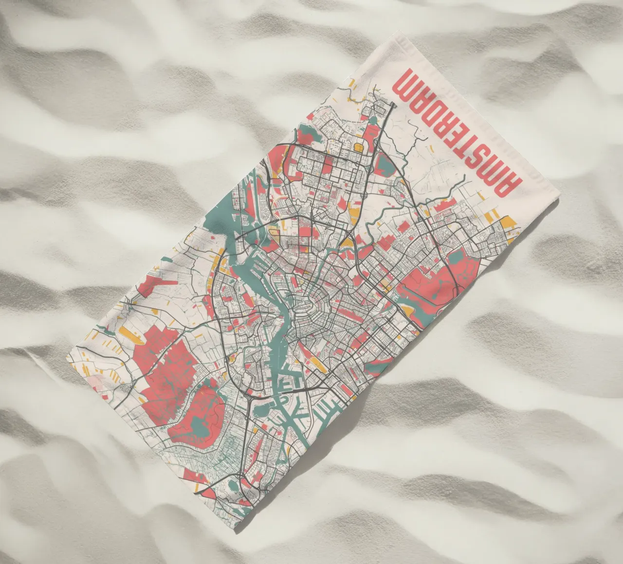 AMSTERDAM Map Print telo mare da Travelstudio