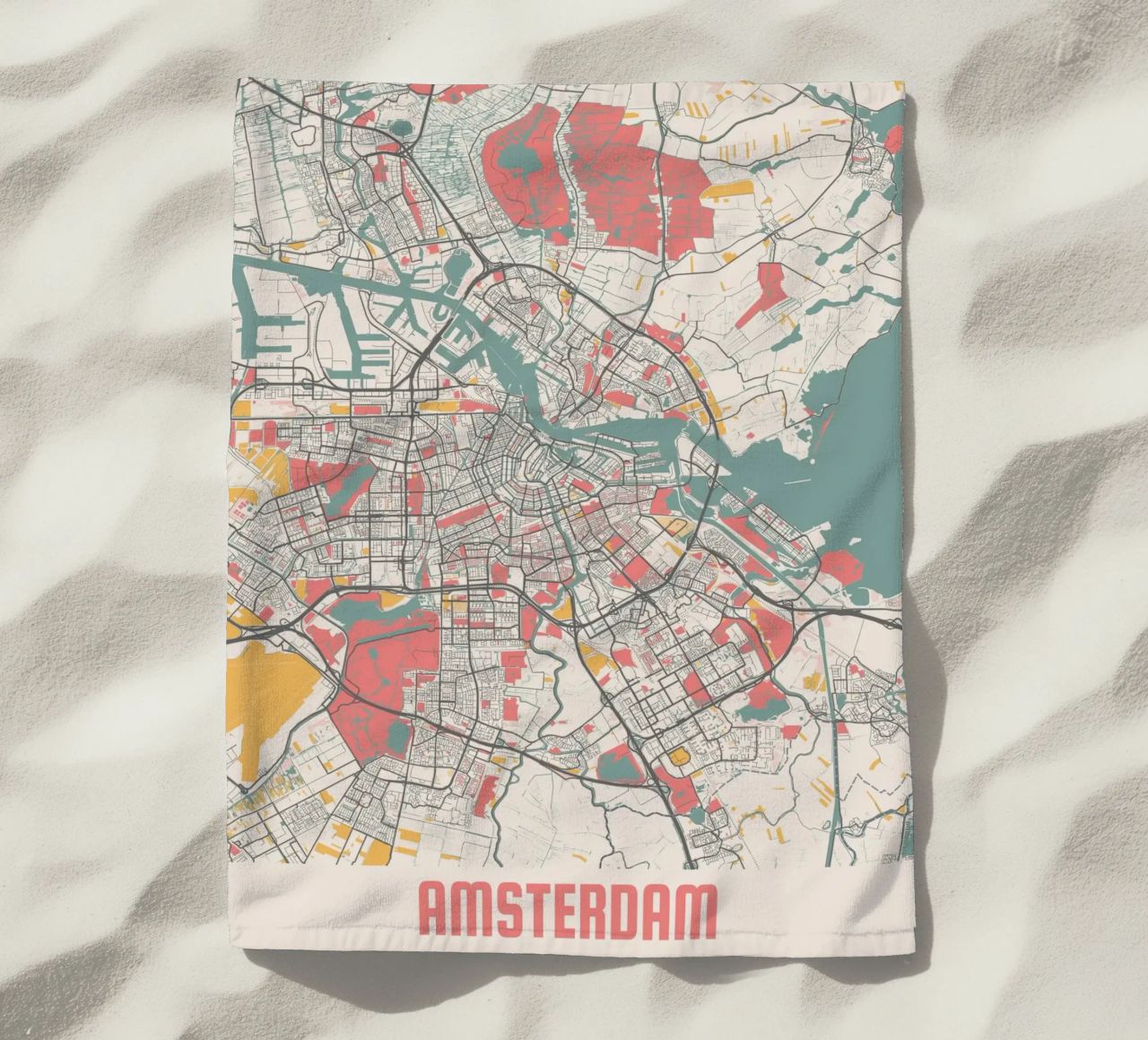 AMSTERDAM  Map Print telo mare da Travelstudio