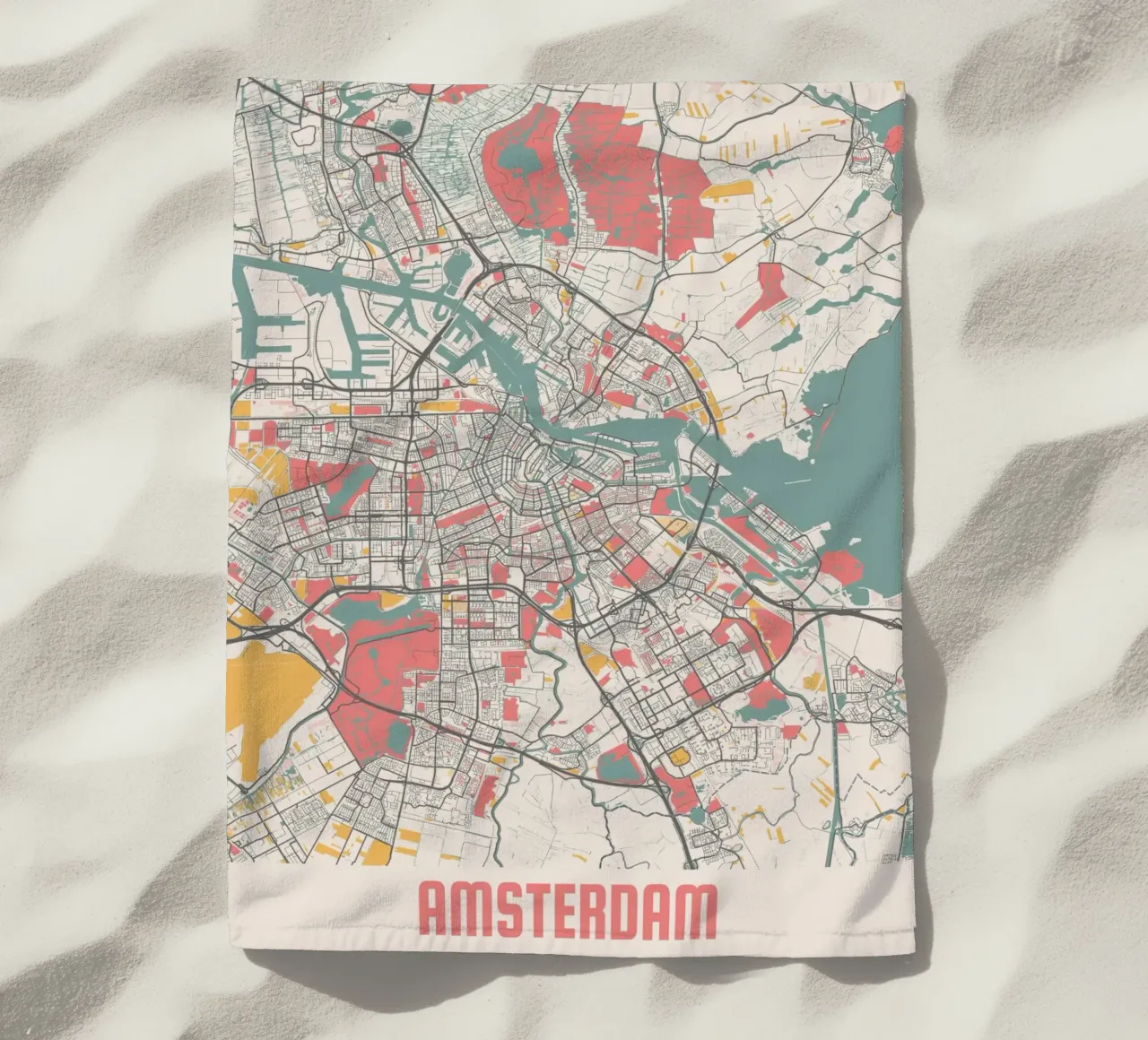 AMSTERDAM Map Print telo mare da Travelstudio