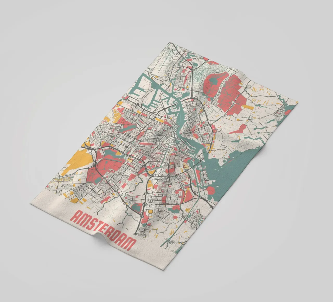 AMSTERDAM Map Print telo mare da Travelstudio