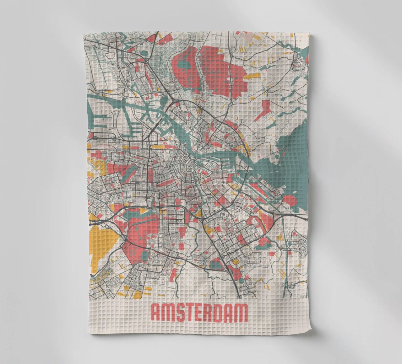 AMSTERDAM  Map Print Geschirrtuch von Travelstudio