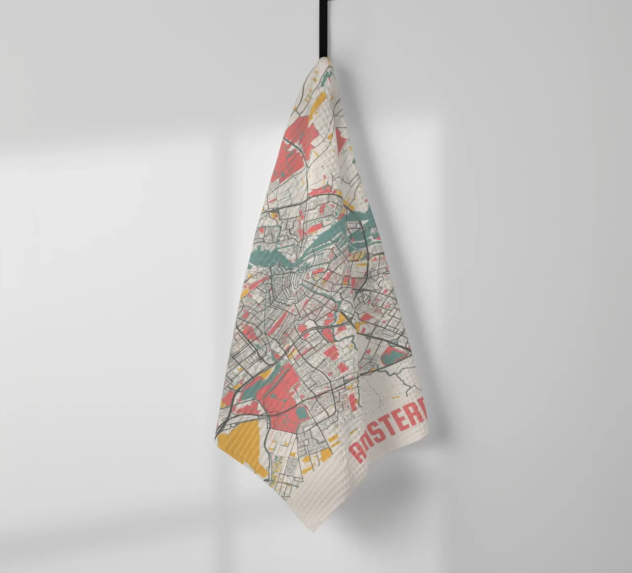 AMSTERDAM Map Print canovaccio da cucina da Travelstudio