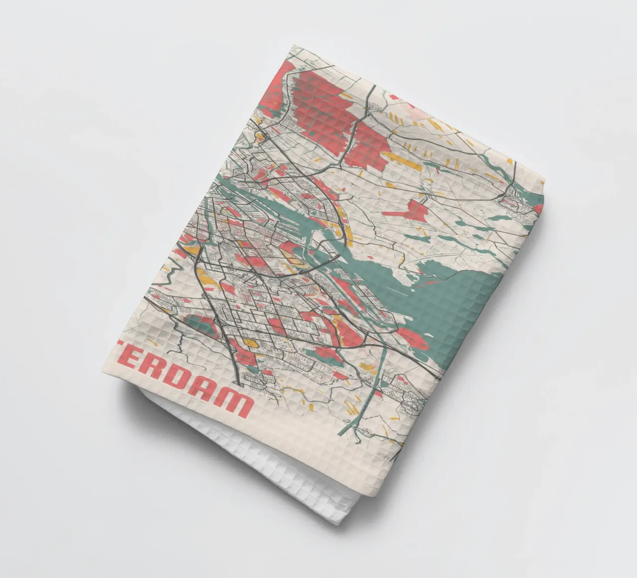 AMSTERDAM Map Print canovaccio da cucina da Travelstudio