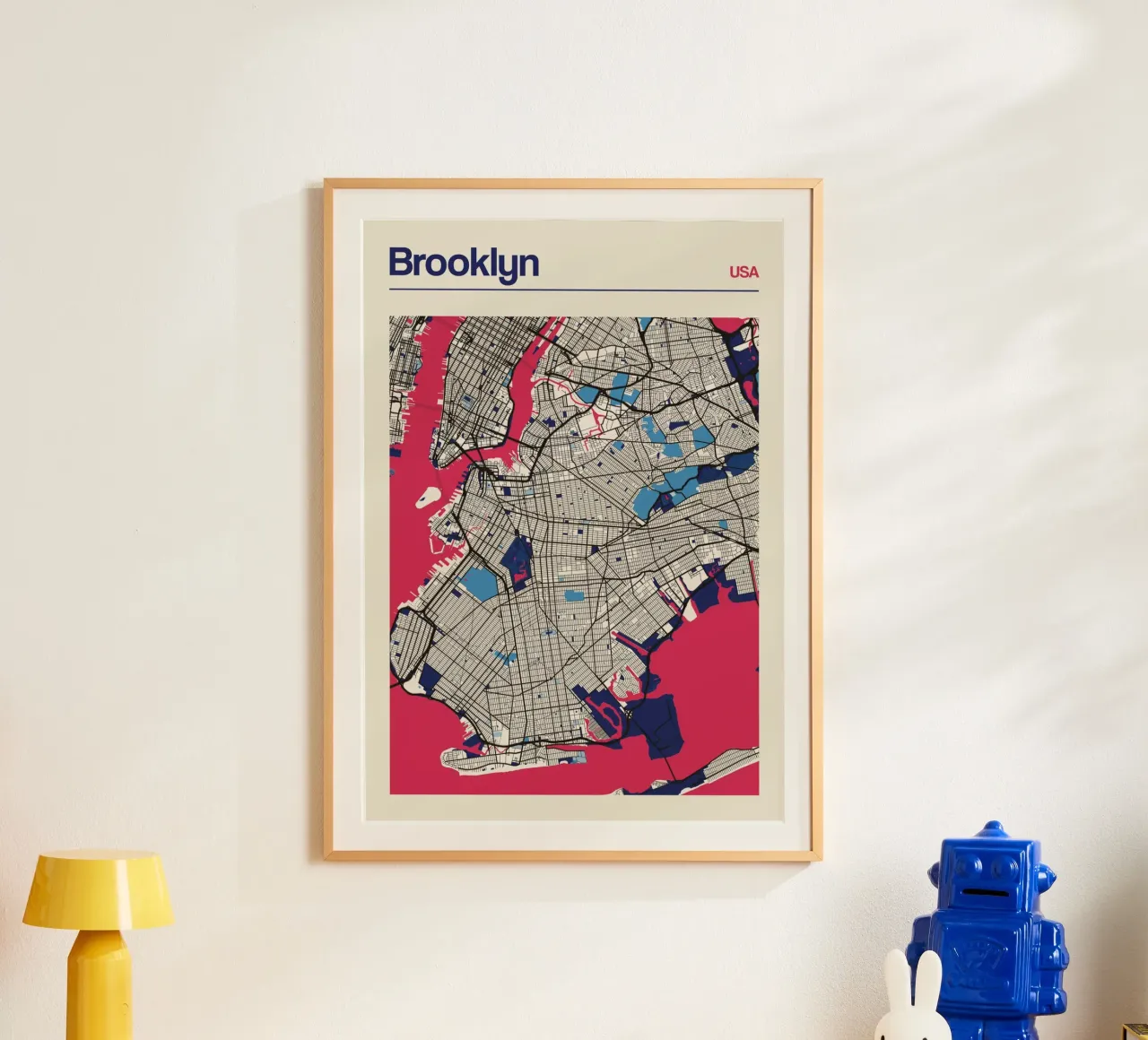 Brooklyn Vibe poster with plastic frame by MOOODZART