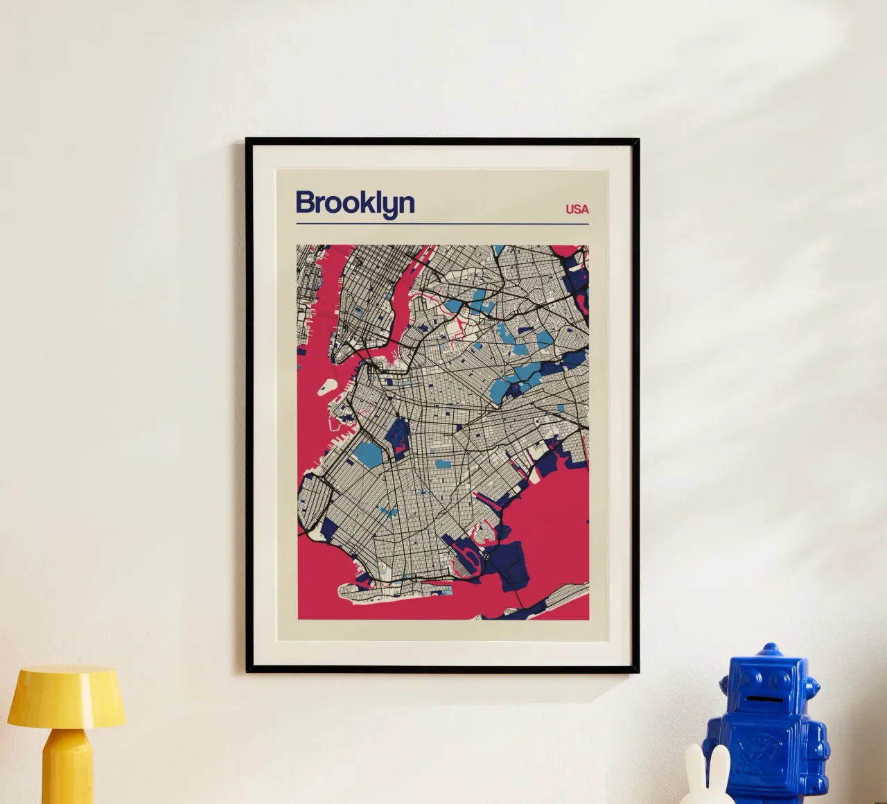 Brooklyn Vibe poster with plastic frame by MOOODZART