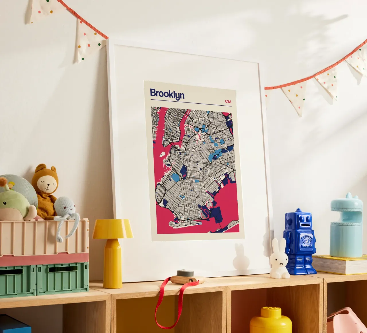 Brooklyn Vibe poster with plastic frame by MOOODZART