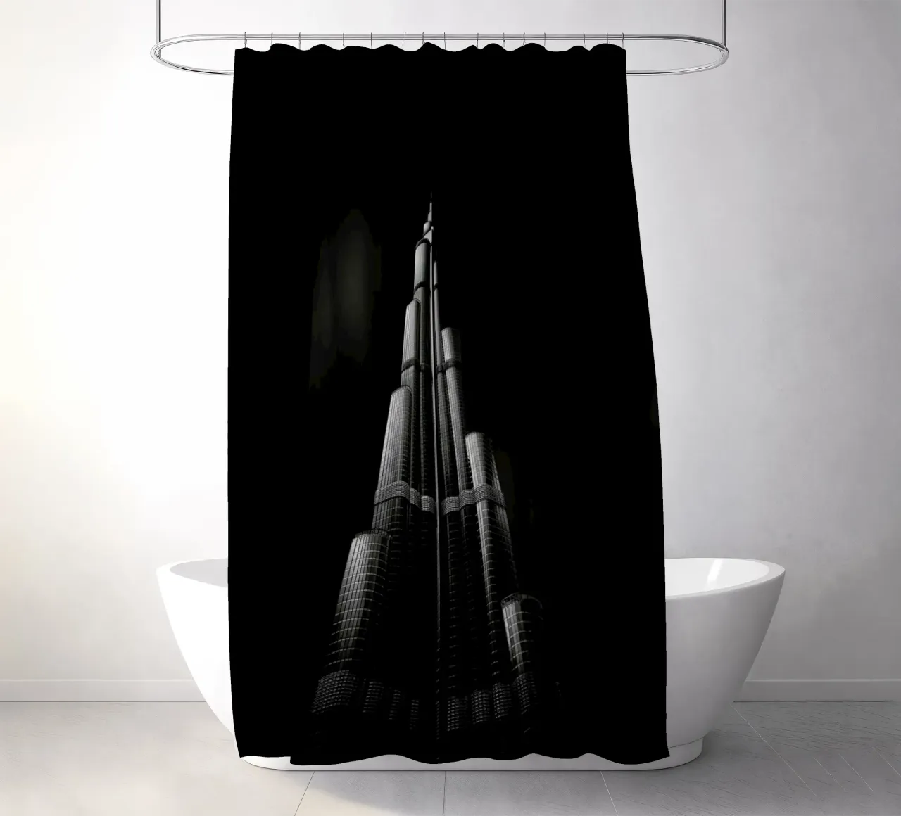 Metropolis Burj Khalifa shower curtain by Håggard Photography | Ronny Behnert