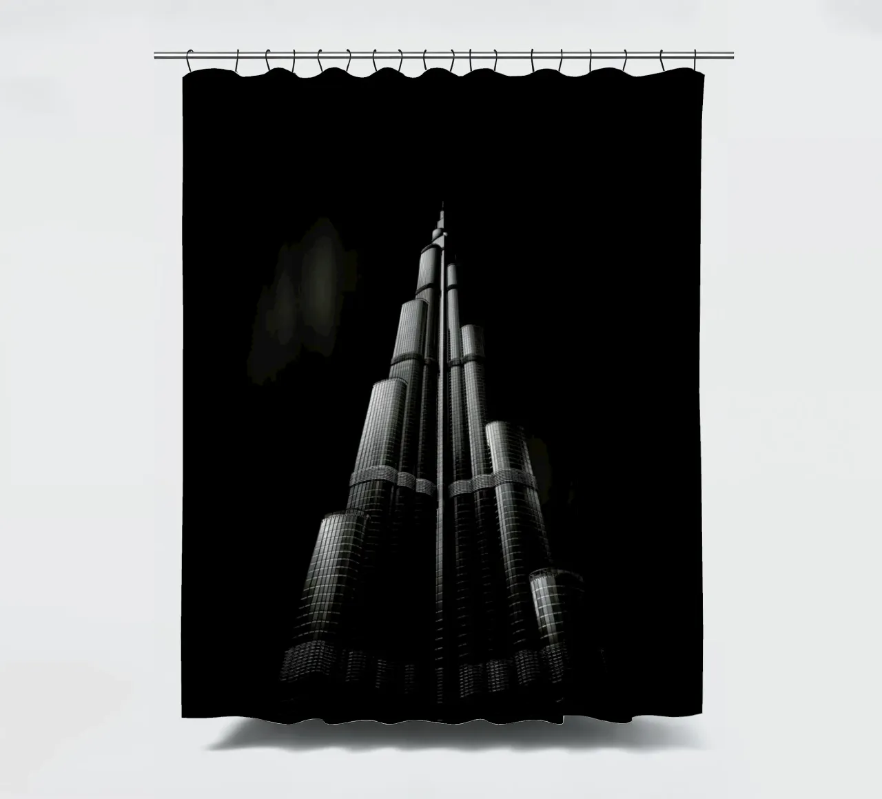 Metropolis Burj Khalifa shower curtain by Håggard Photography | Ronny Behnert