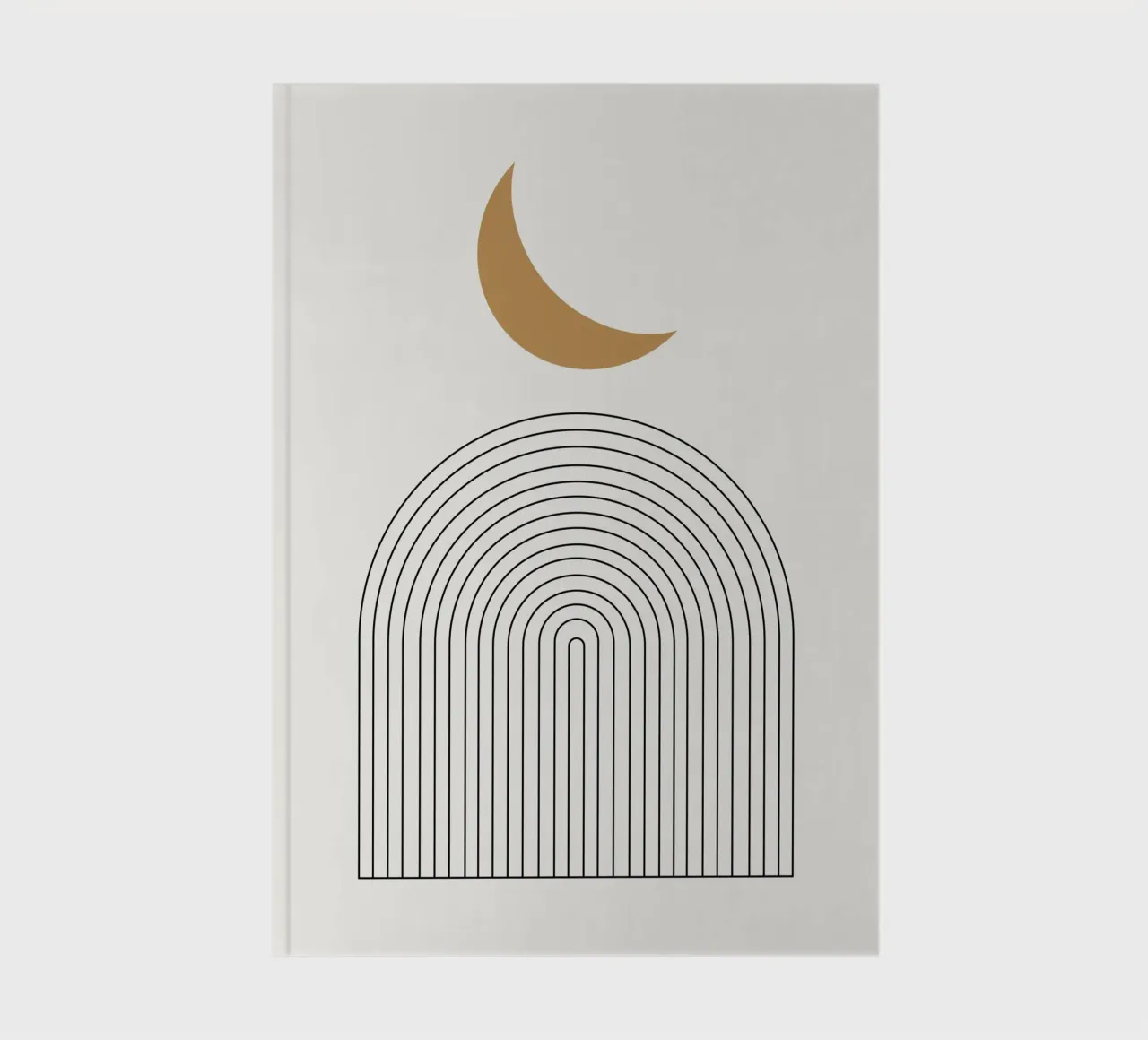 Abstract Boho mid century Pattern 19 notebook by Paigaam Studio