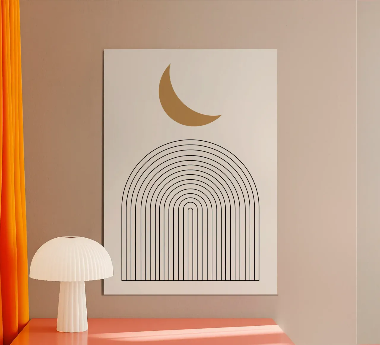 Astratto Boho metà secolo Pattern 19 poster da Paigaam Studio