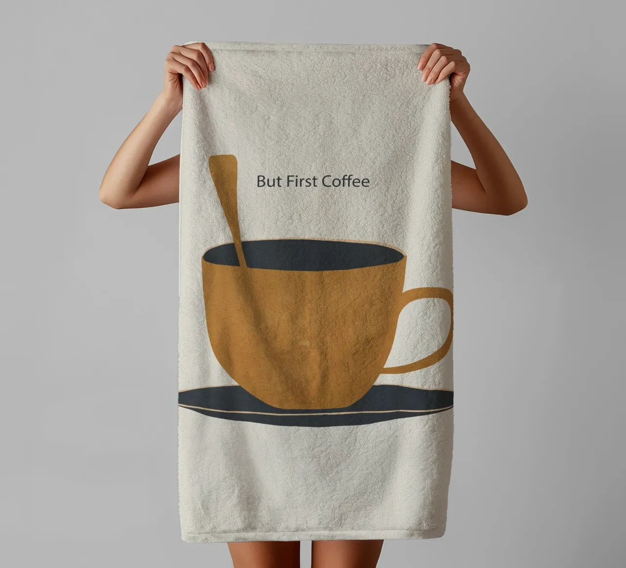 Ma prima il caffè 2 asciugamano da bagno da ThingDesign