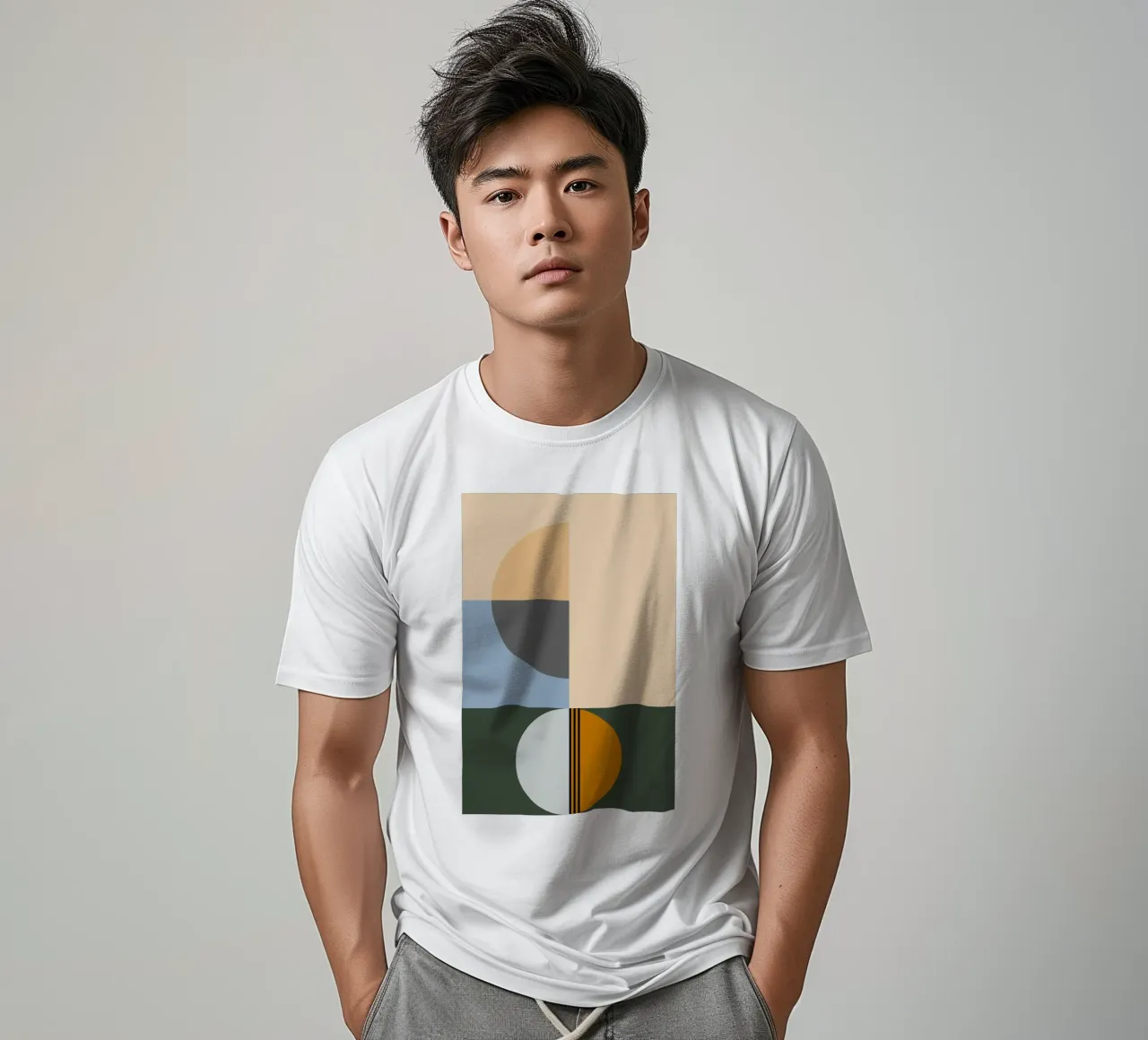 Mid Century Geometric Abstract 17 t-shirt da KHouse Studio