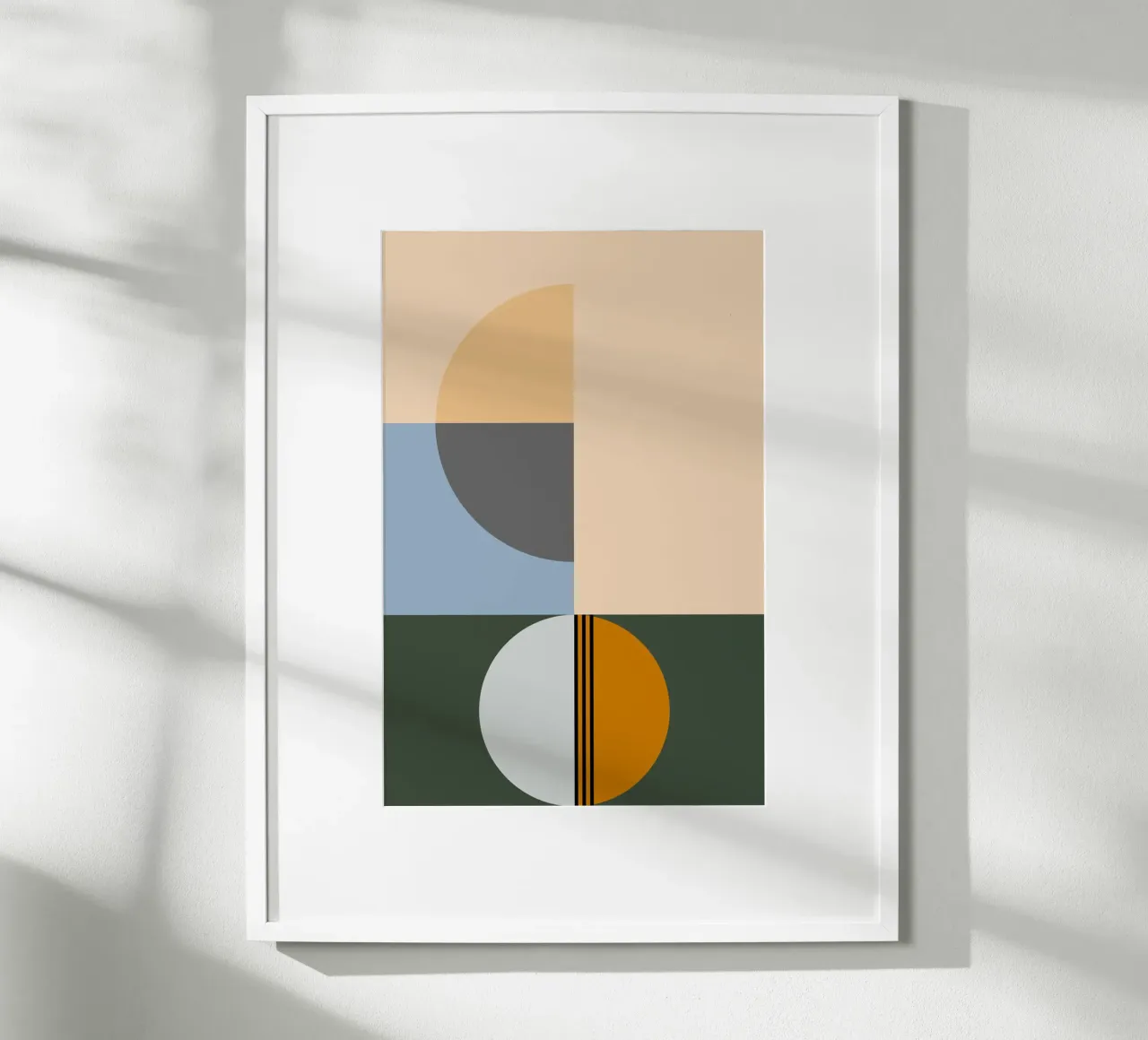 Mid Century Geometric Abstract 17 carta hahnemühle da KHouse Studio