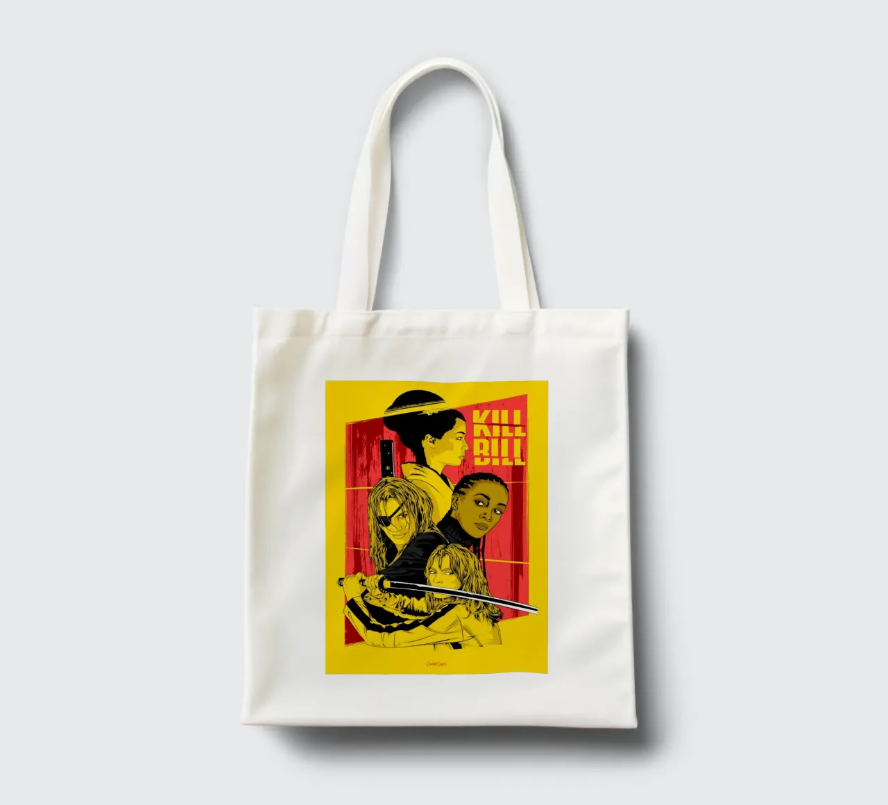 UCCIDERE BILL borsa in juta da Cranio Dsgn