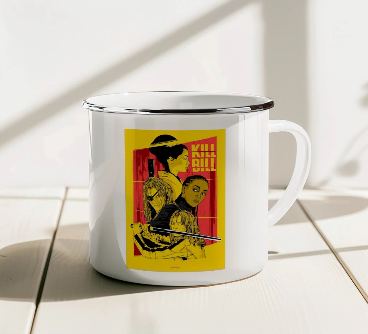 UCCIDERE BILL tazza in smalto da Cranio Dsgn