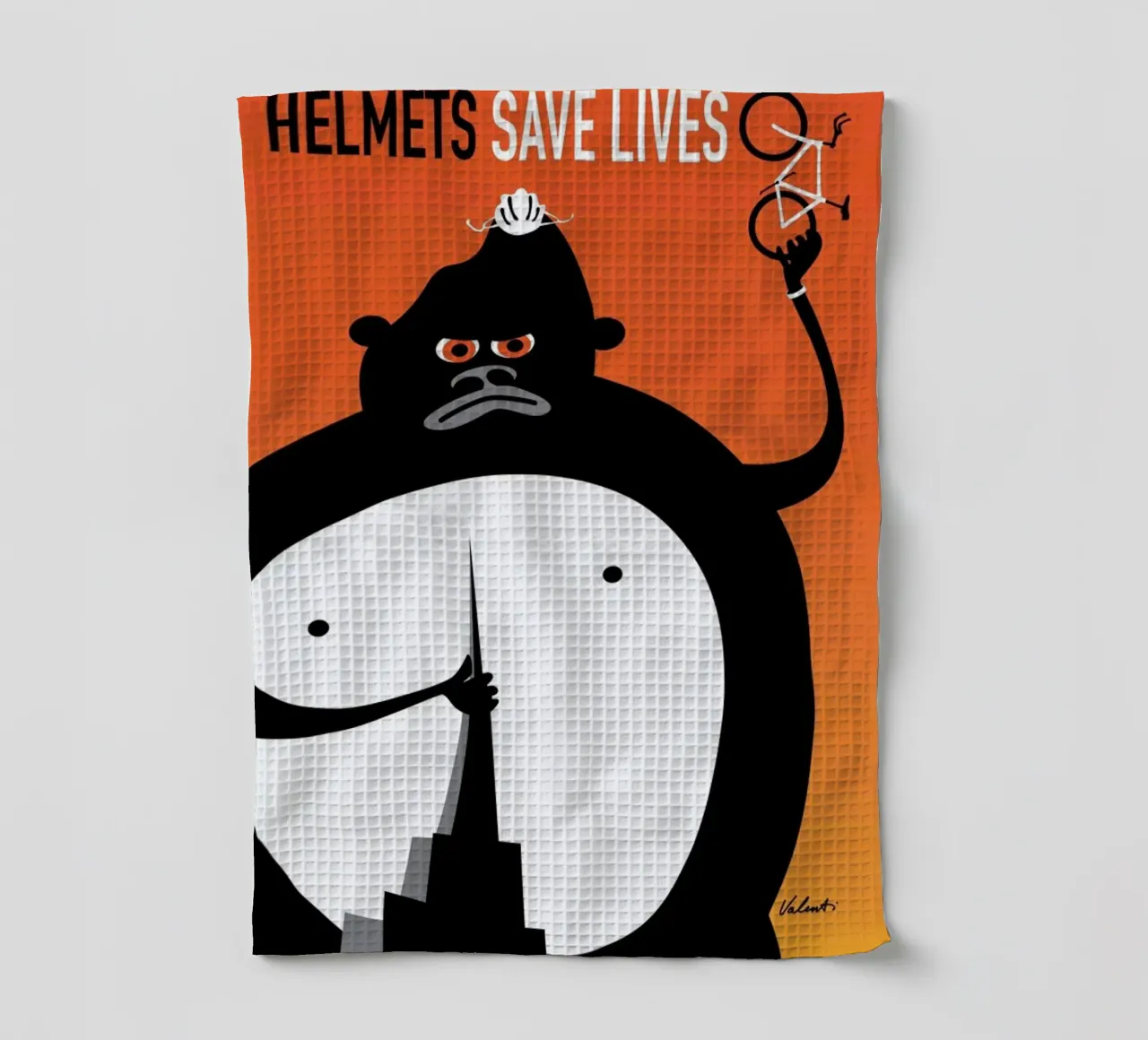 Gorilla tea towel by Michael Valenti