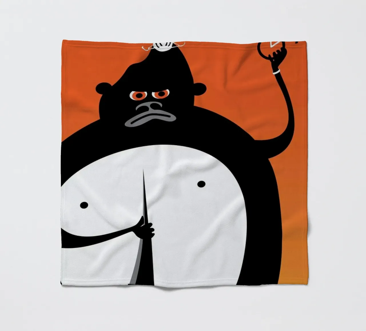 Gorilla fleece blanket by Michael Valenti