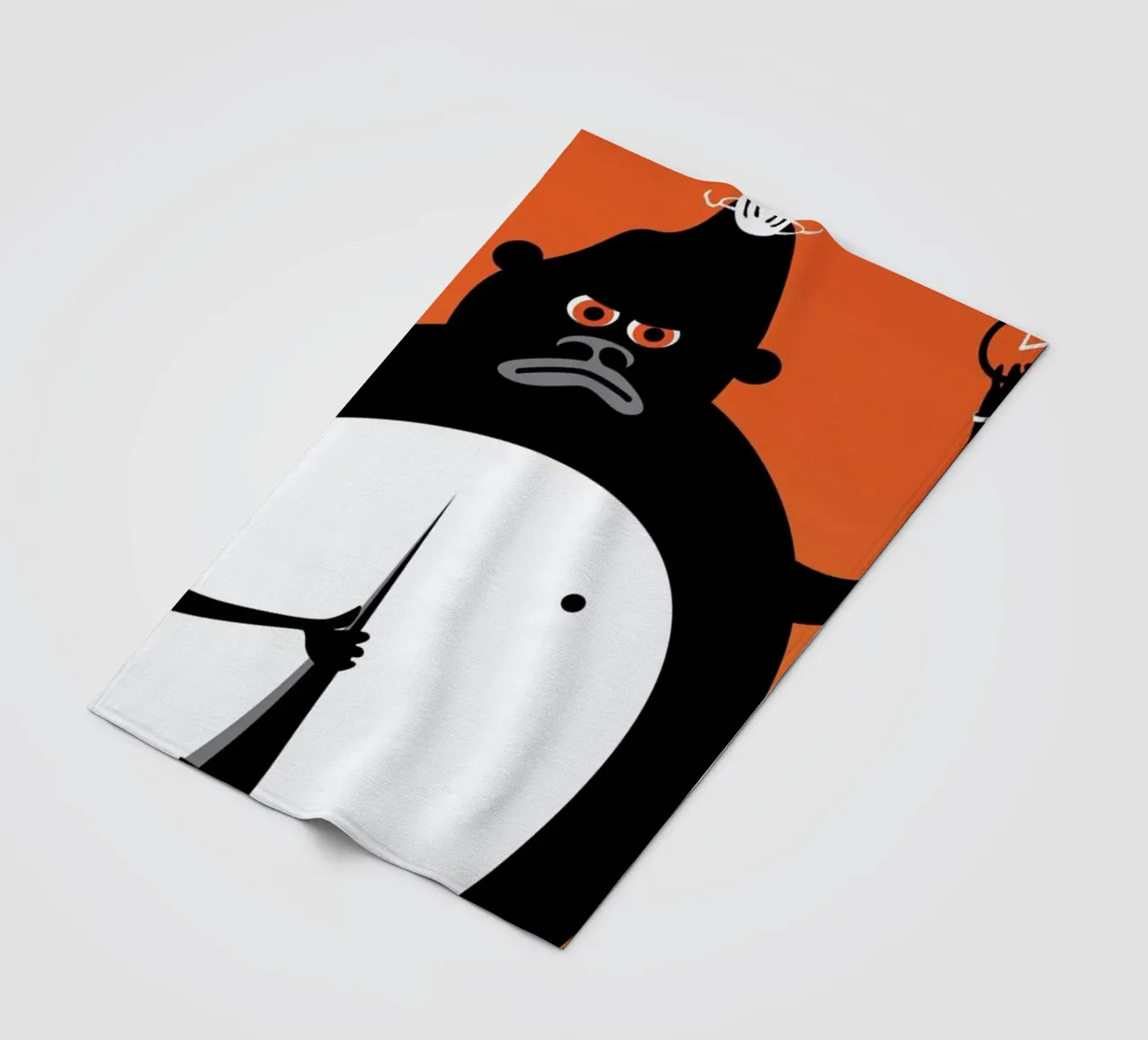 Gorilla fleece blanket by Michael Valenti