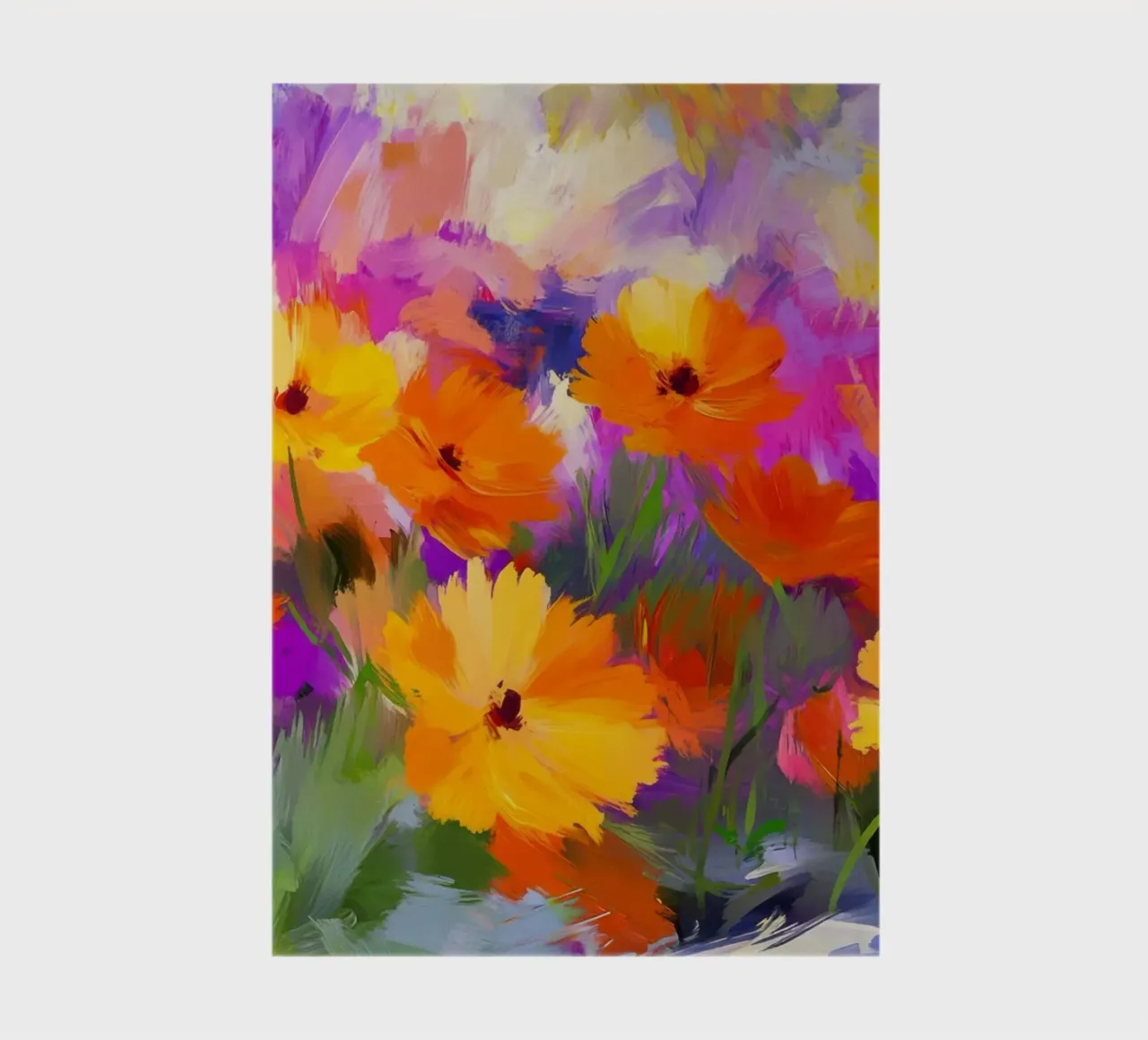 Pradera de flores abstractas vibrantes cuaderno de Modern Muse