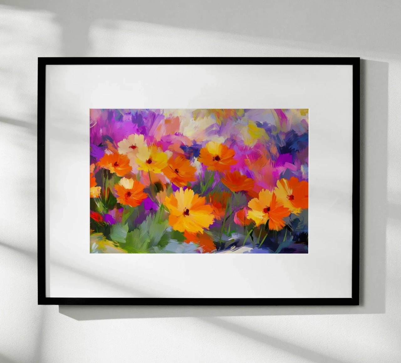 Vibrant Abstract Flower Meadow poster by Modern Muse