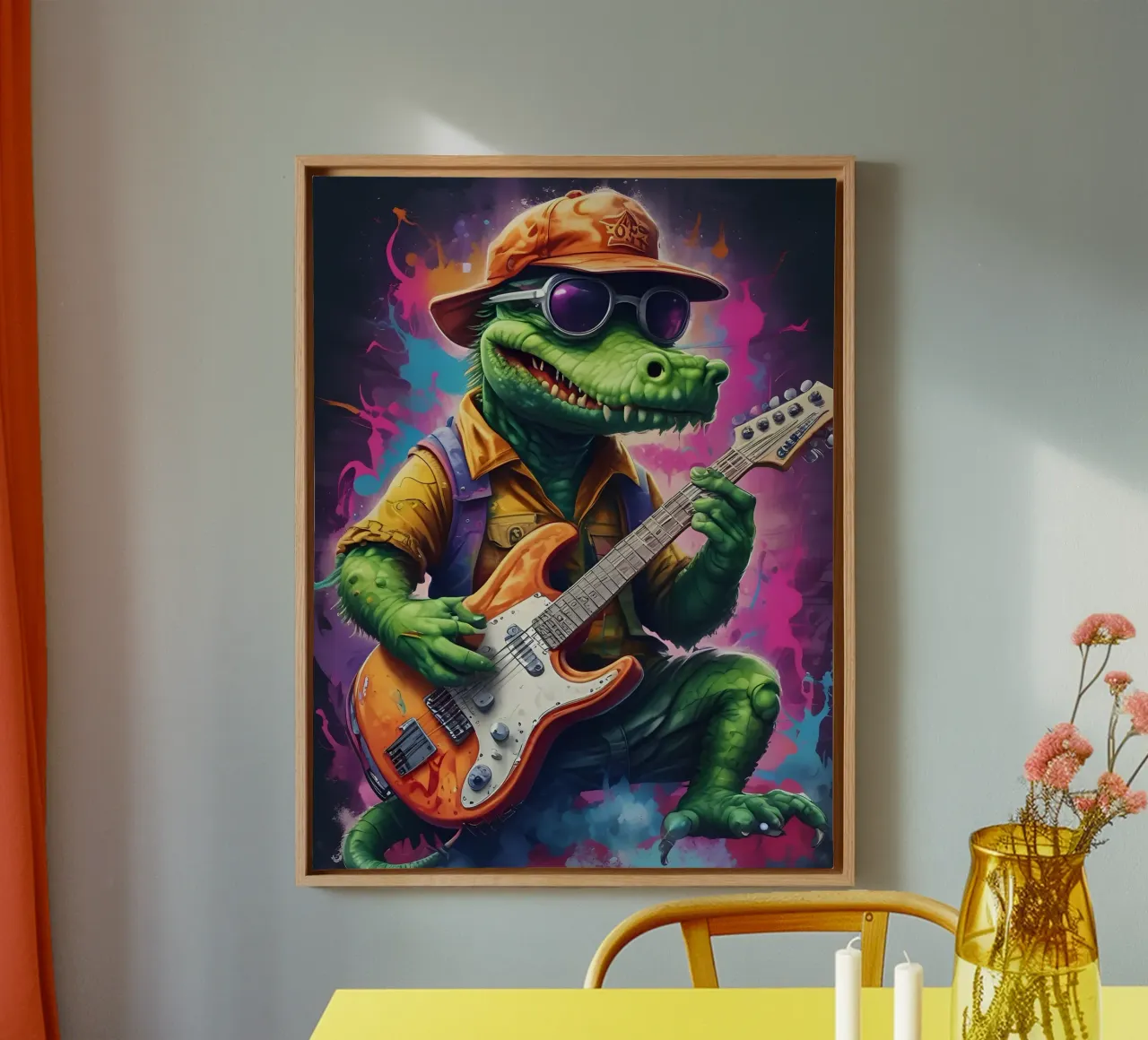 Alligator wip canvas met Baklijst van MakArena