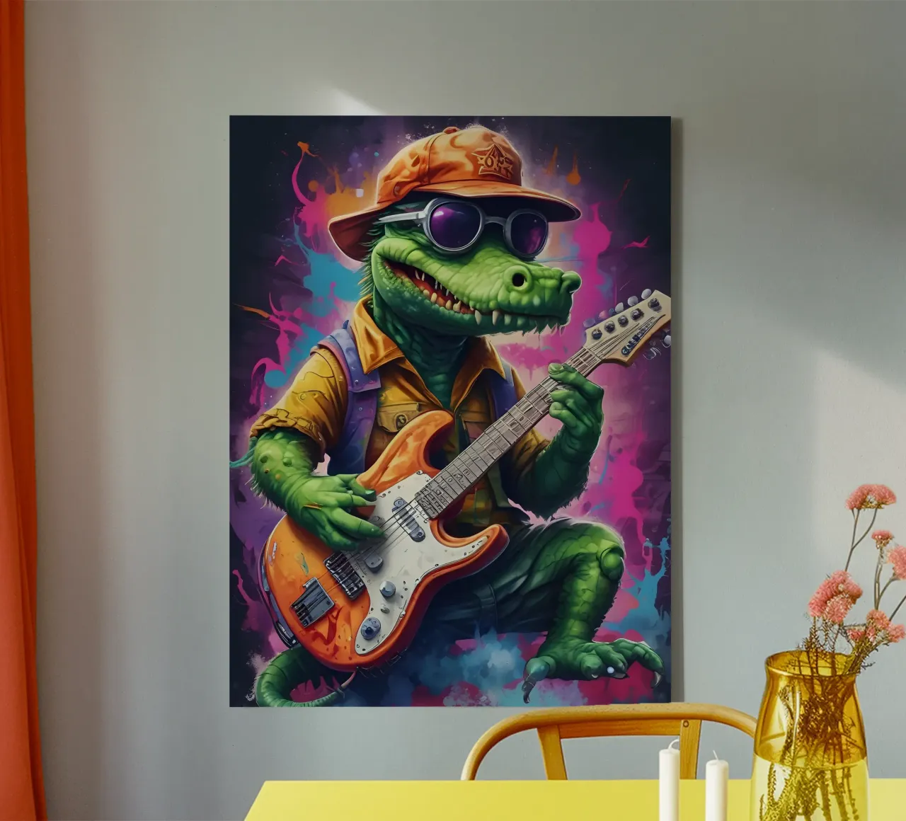 Alligator wip canvas met Baklijst van MakArena