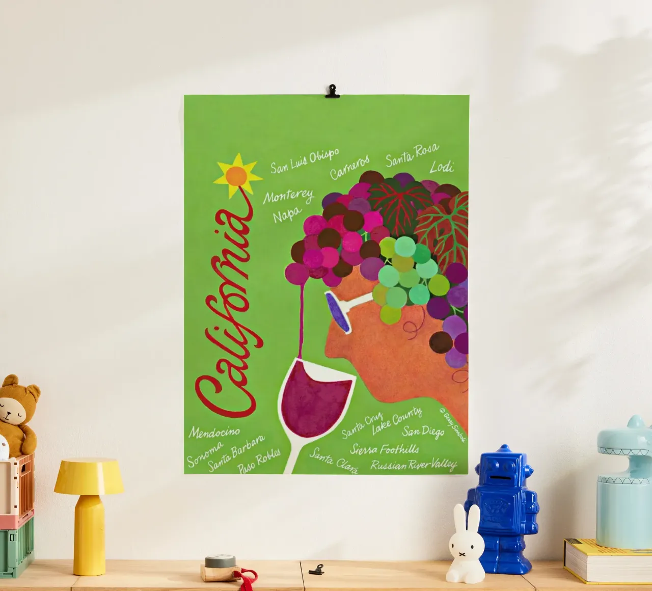 California poster da Simboli Design