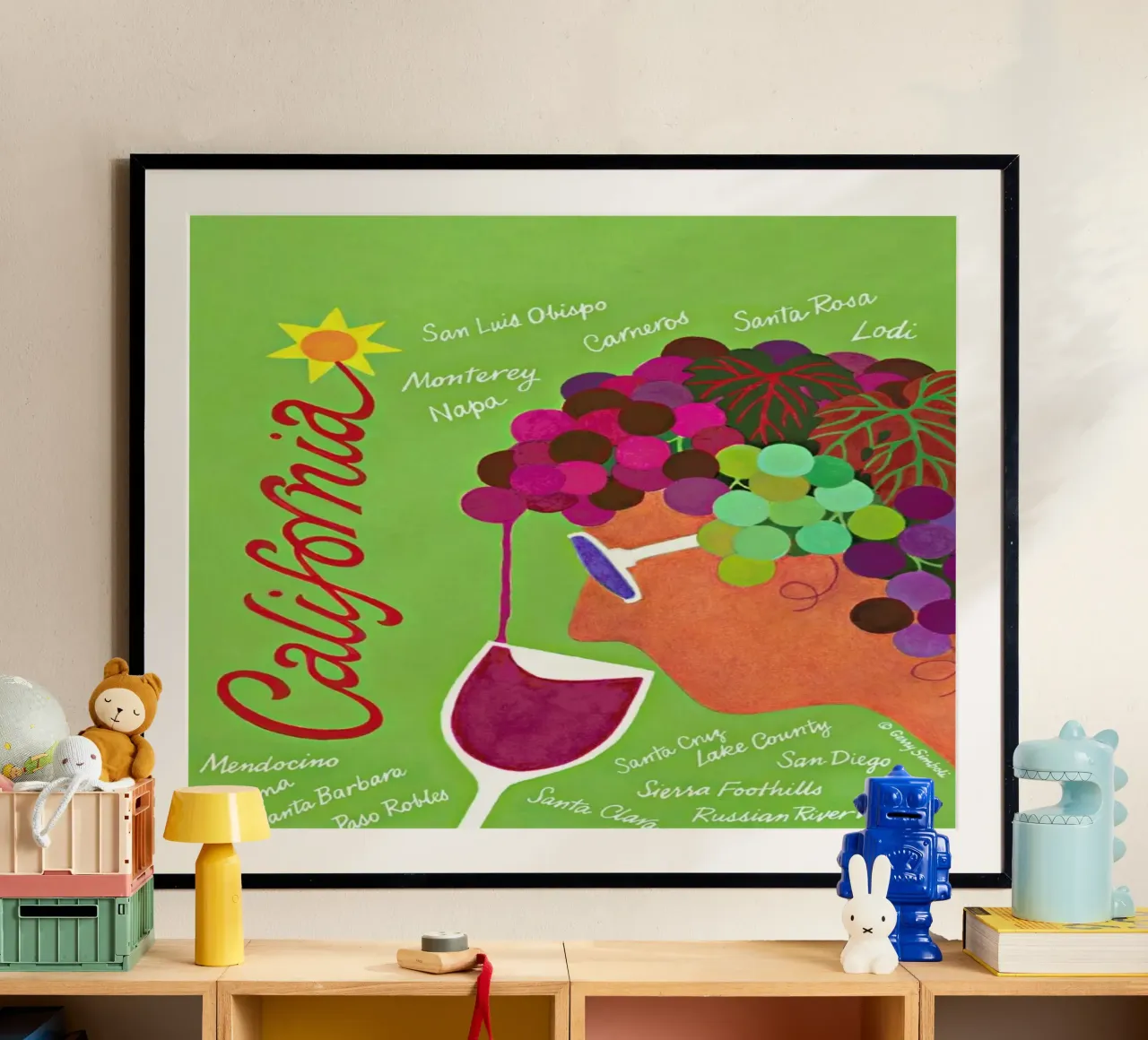 California poster da Simboli Design
