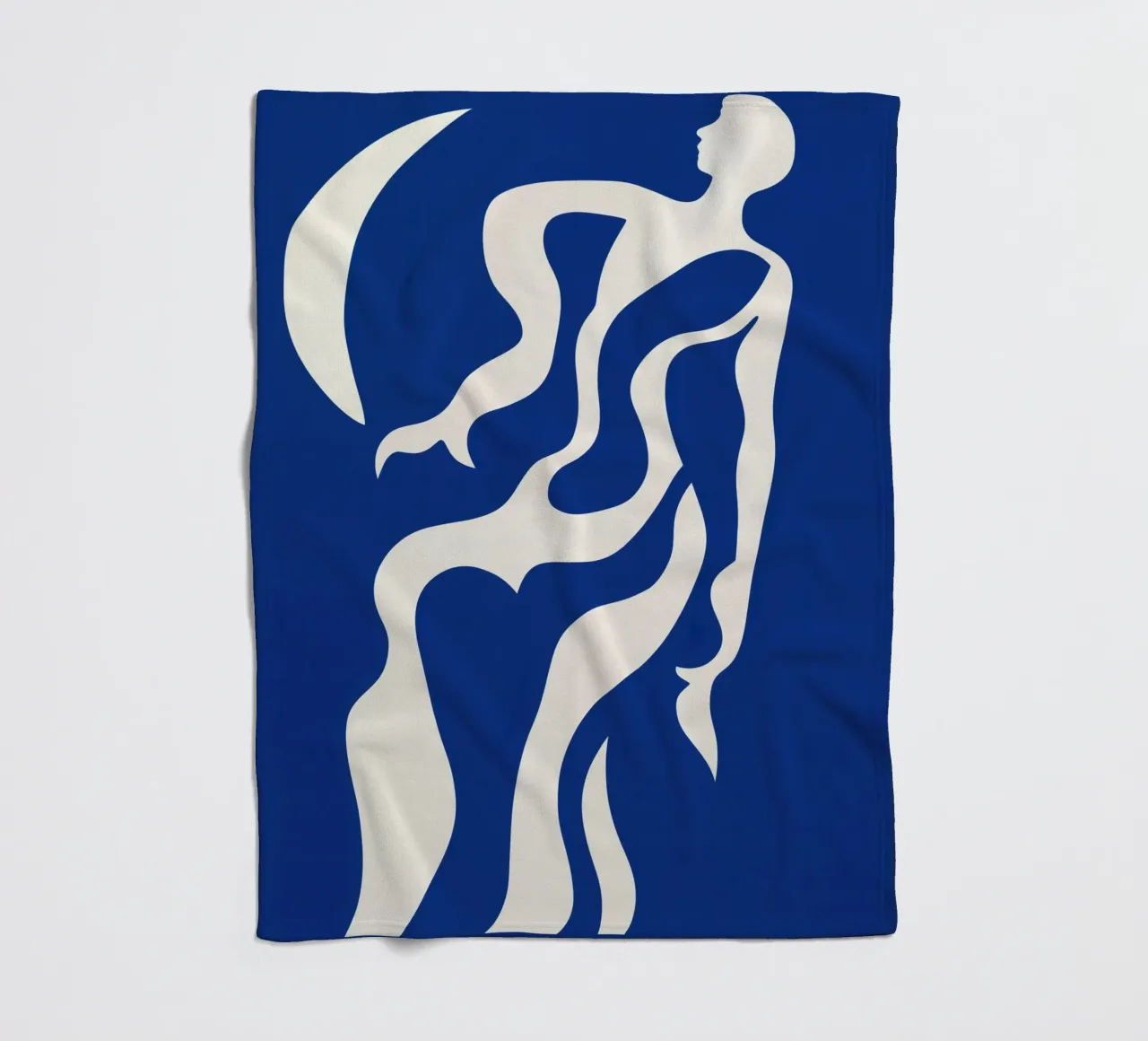 Donna astratta a mezza luna ispirata a Matisse coperta in pile da Autofocus