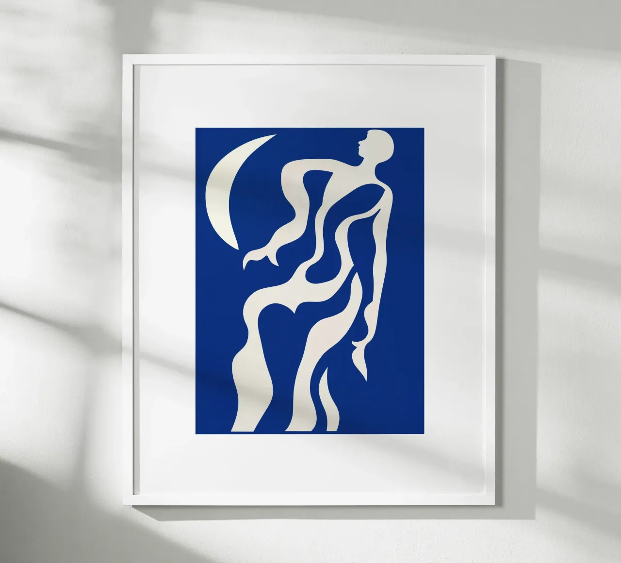 Donna astratta a mezza luna ispirata a Matisse carta hahnemühle da Autofocus