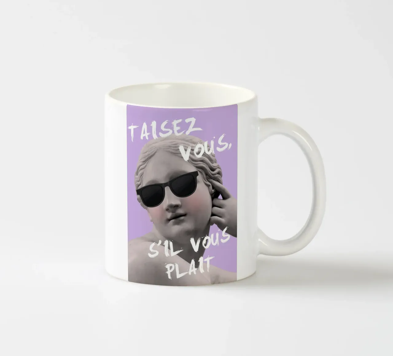 Shut Up Please Maximalist Art tazza in ceramica da GraceDigitalArtCo