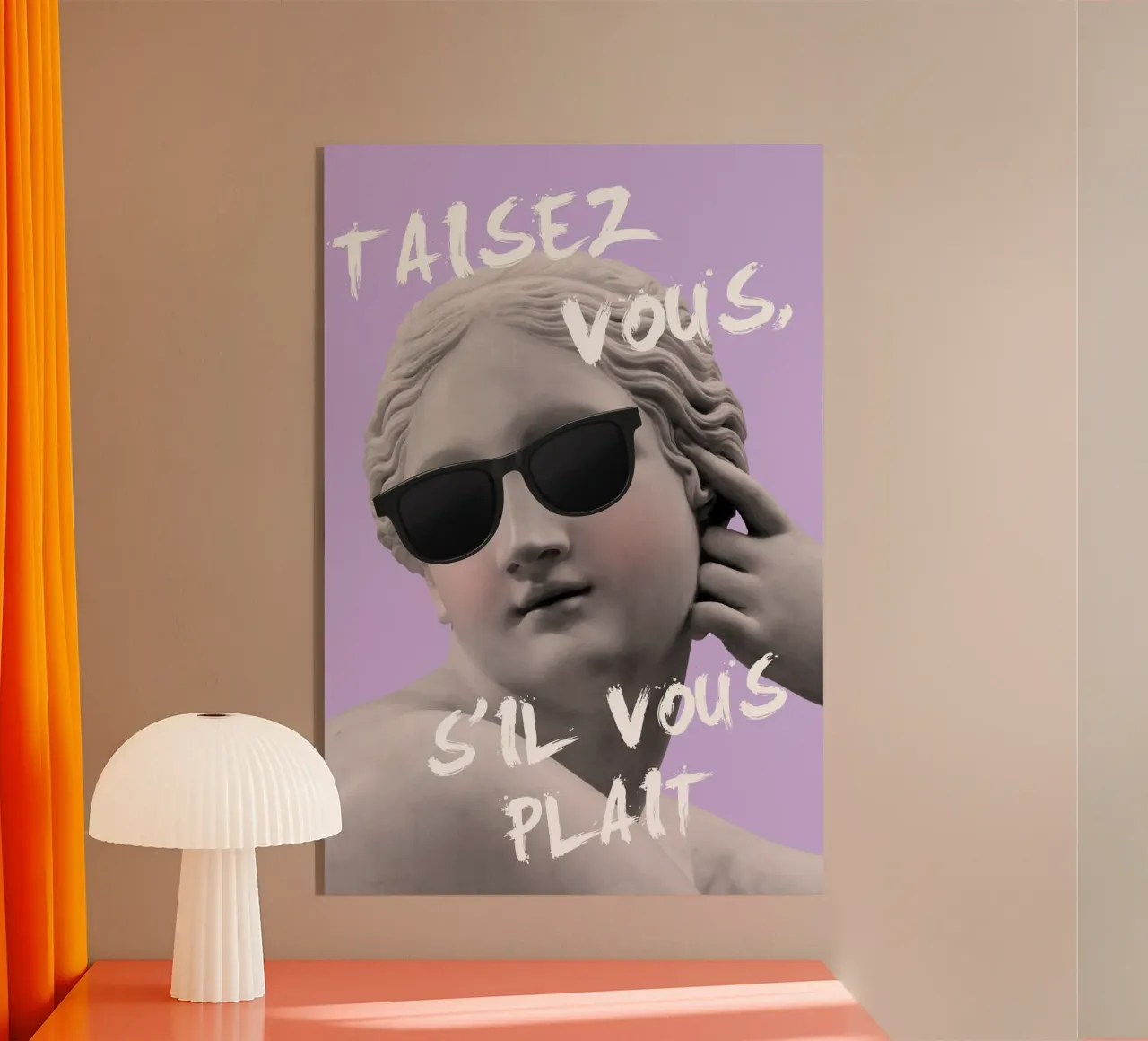 Shut Up Please Maximalist Art plexiglass da GraceDigitalArtCo