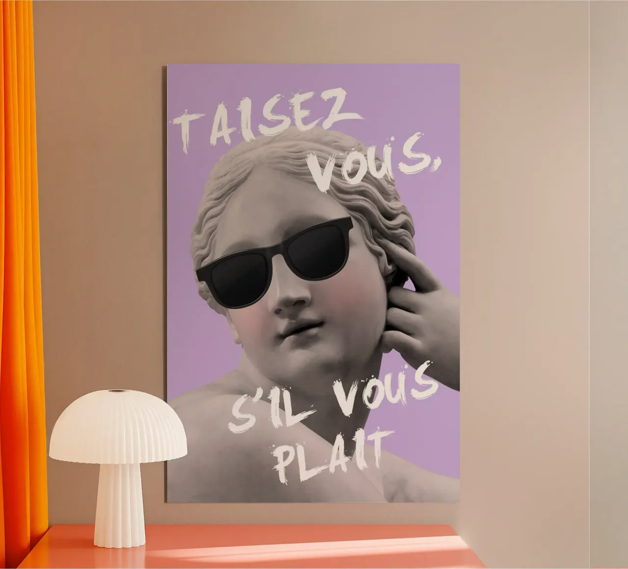 Shut Up Please Maximalist Art alluminio dibond da GraceDigitalArtCo