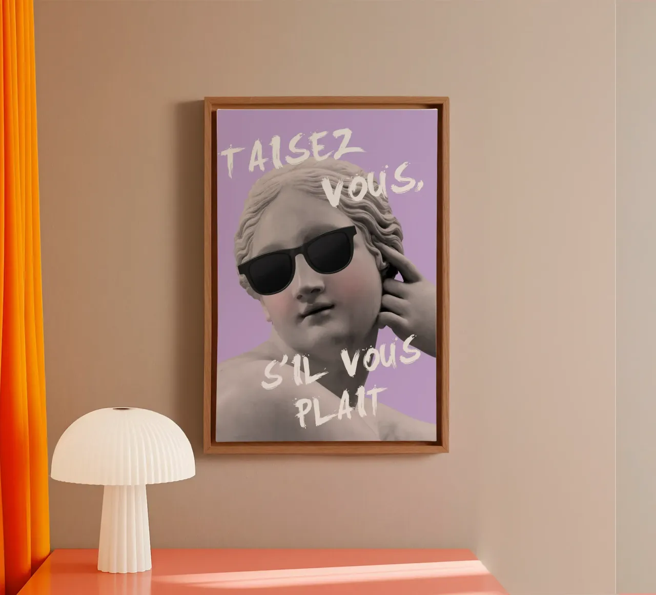 Shut Up Please Maximalist Art tela da GraceDigitalArtCo