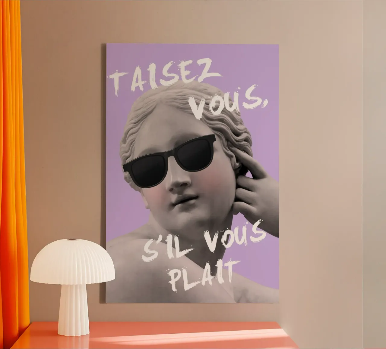 Shut Up Please Maximalist Art tela da GraceDigitalArtCo