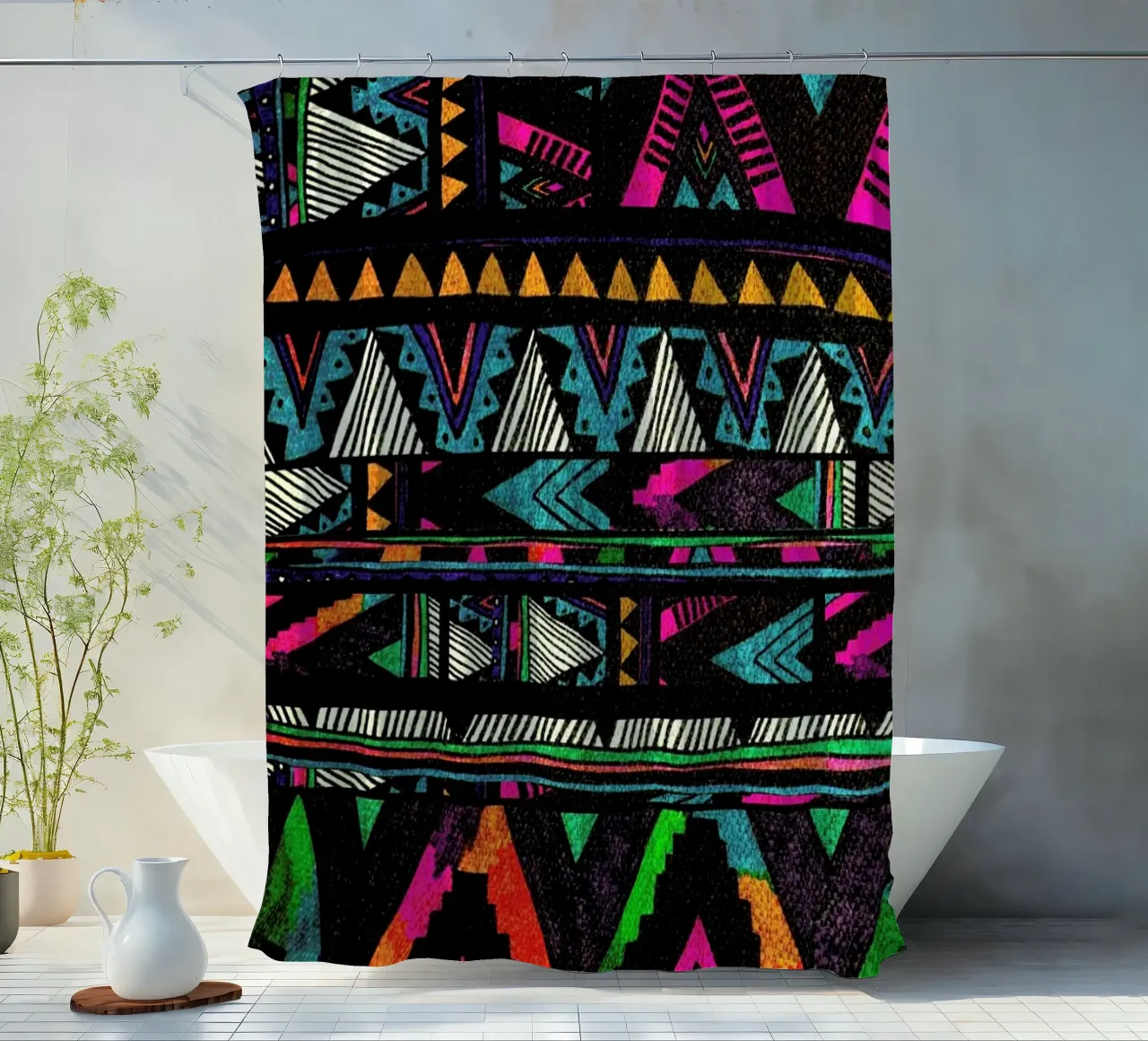 Huipil shower curtain by Kris Tate