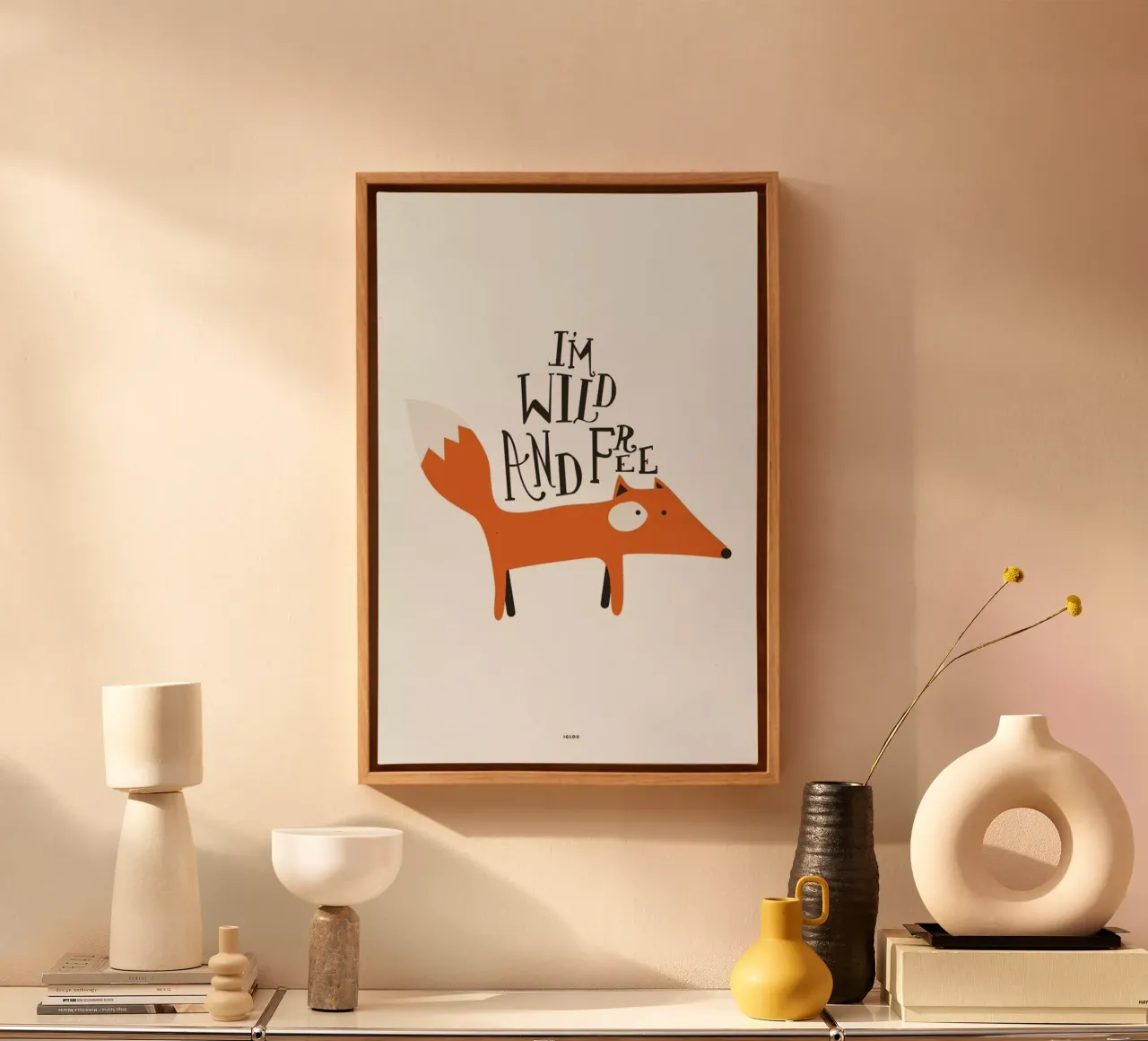 Wild And Free canvas with Floater frame by Iglou