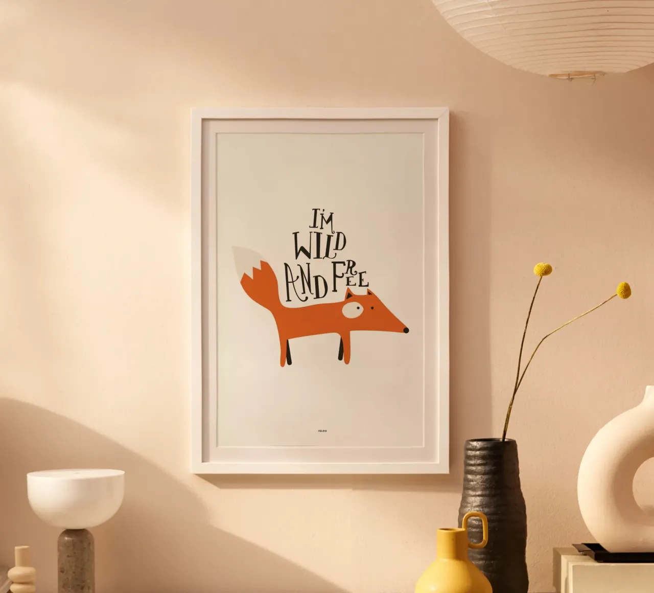 Wild And Free poster con telaio in plastica da Iglou