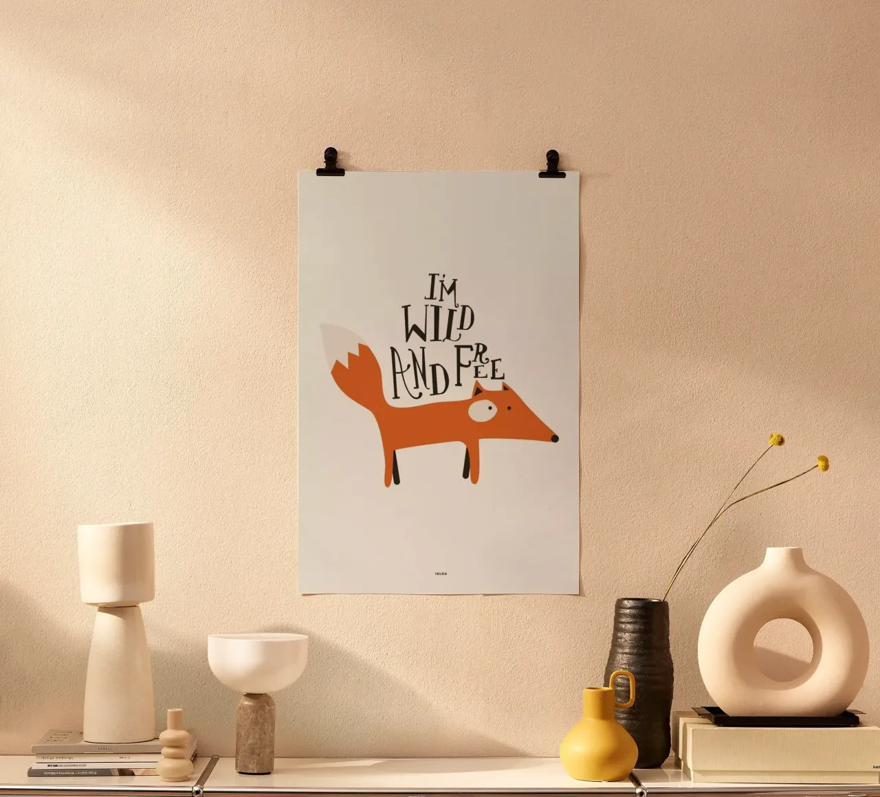 Wild And Free poster con telaio in plastica da Iglou