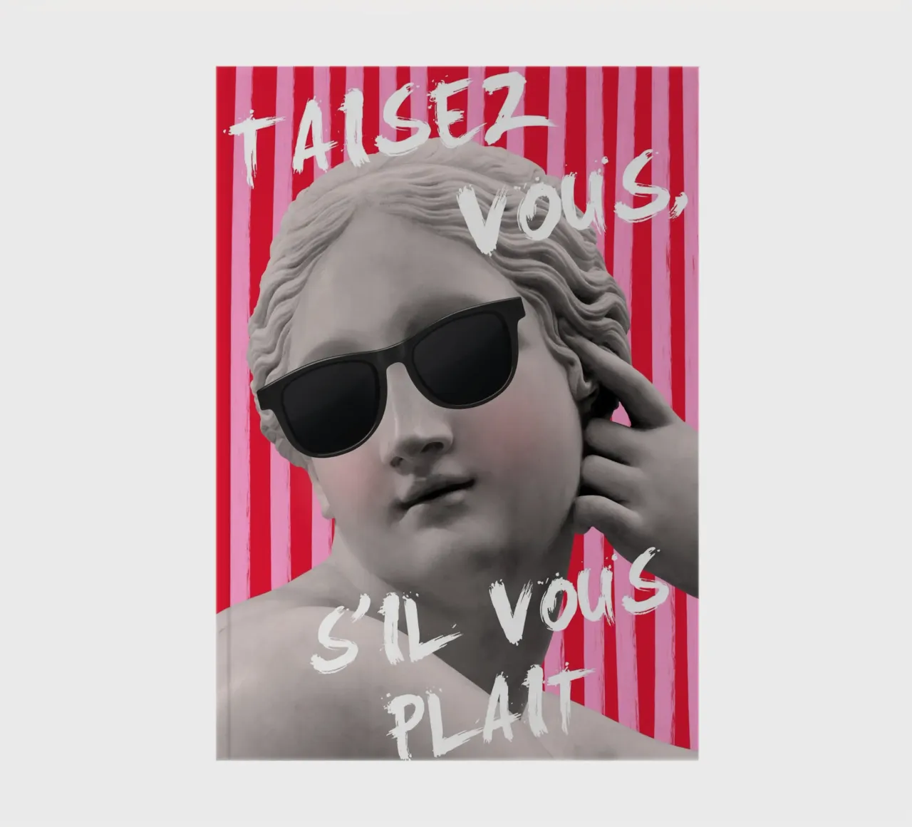 Shut Up Striped Maximalist carnet de notes de GraceDigitalArtCo