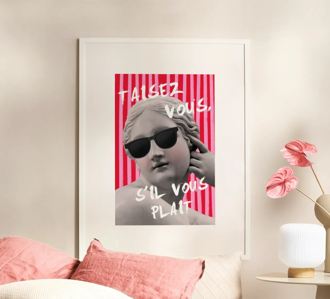Shut Up Striped Maximalist carta hahnemühle da GraceDigitalArtCo
