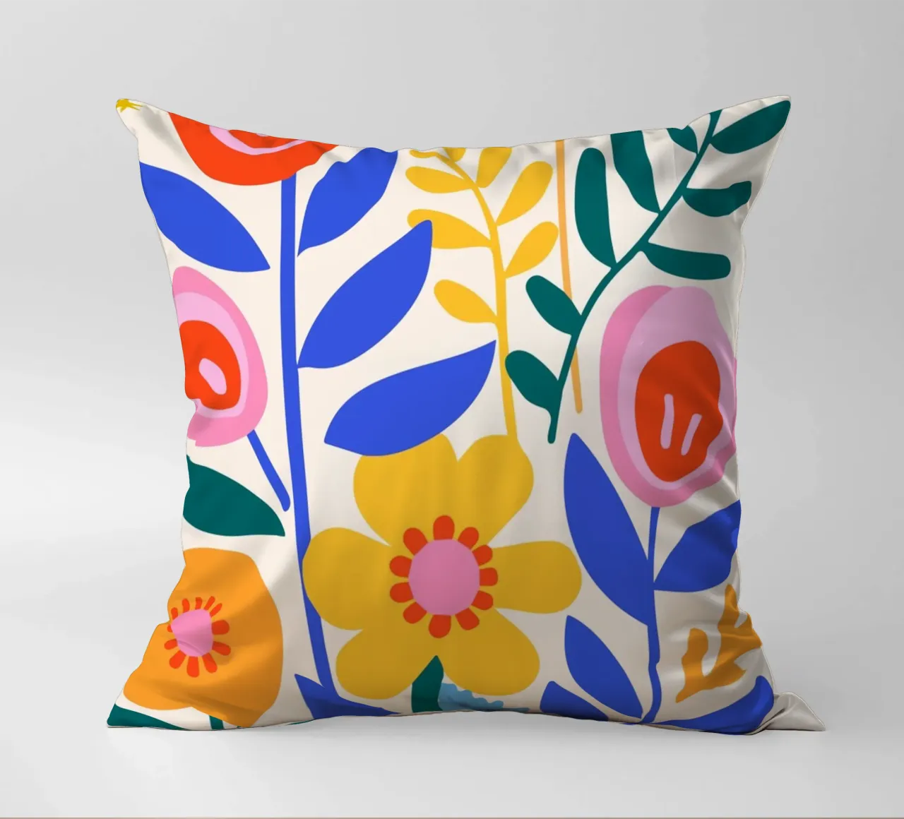 Vibrant floral splendour decorative cushion by Whole©