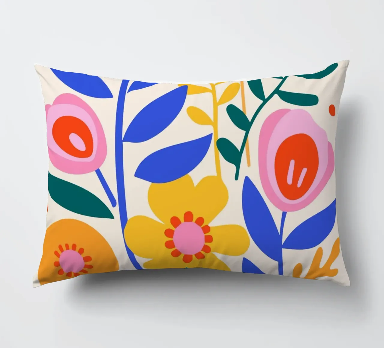 Vibrant floral splendour decorative cushion by Whole©