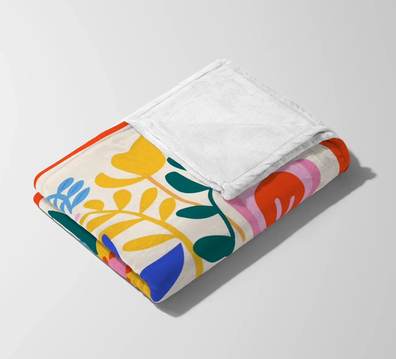 Vibrant floral splendour fleece blanket by Whole©
