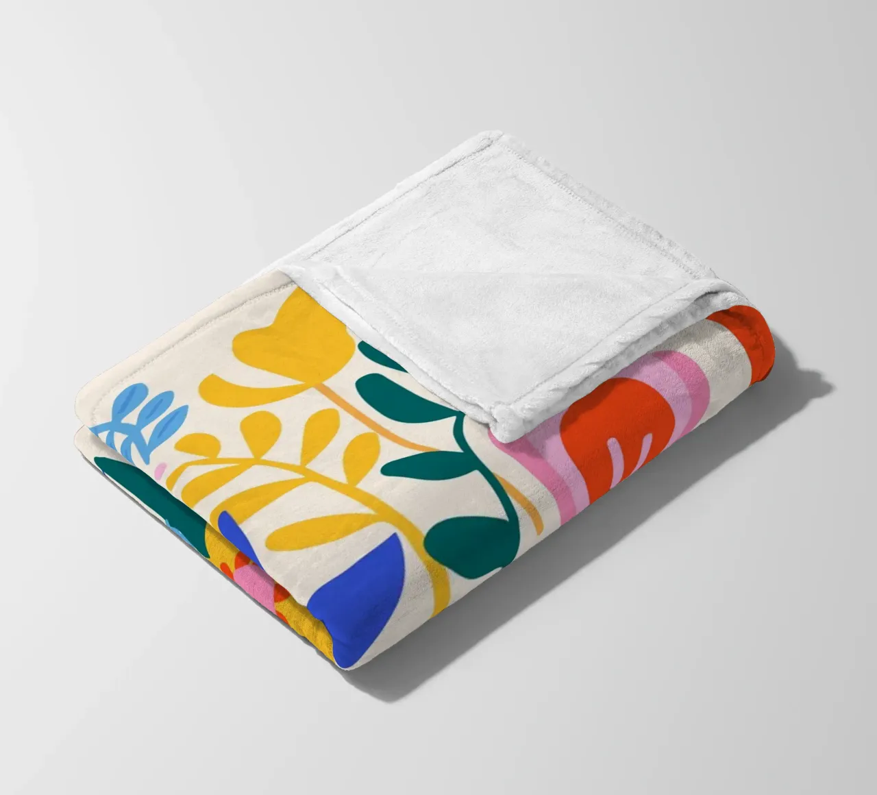 Vibrant floral splendour fleece blanket by Whole©