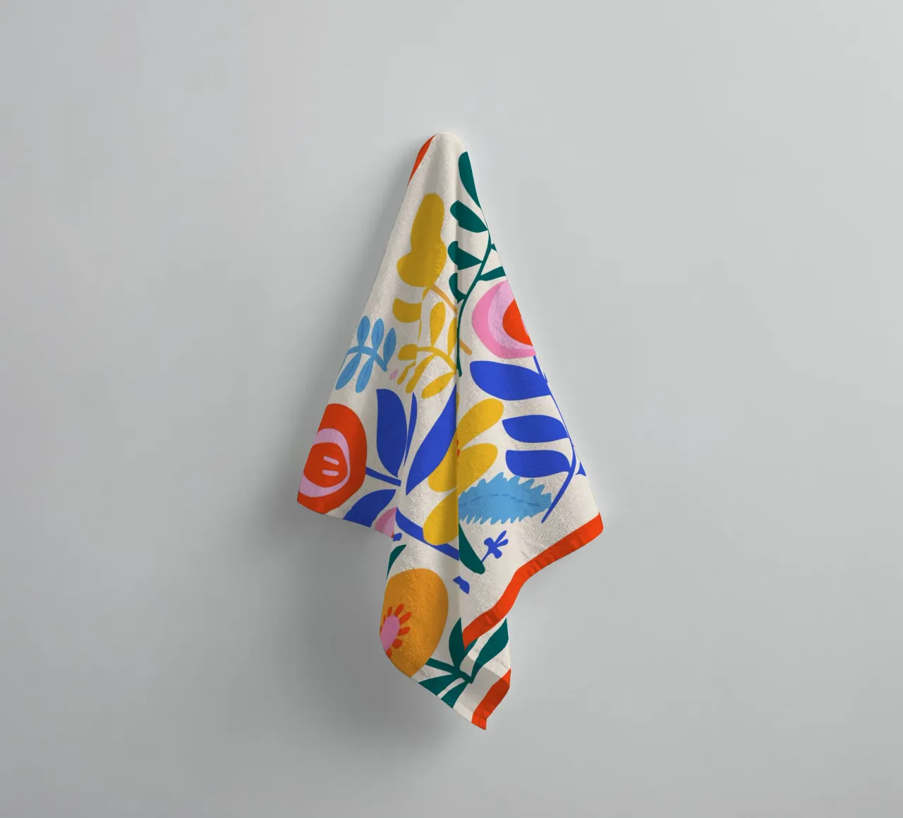 Vibrant floral splendour towel by Whole©
