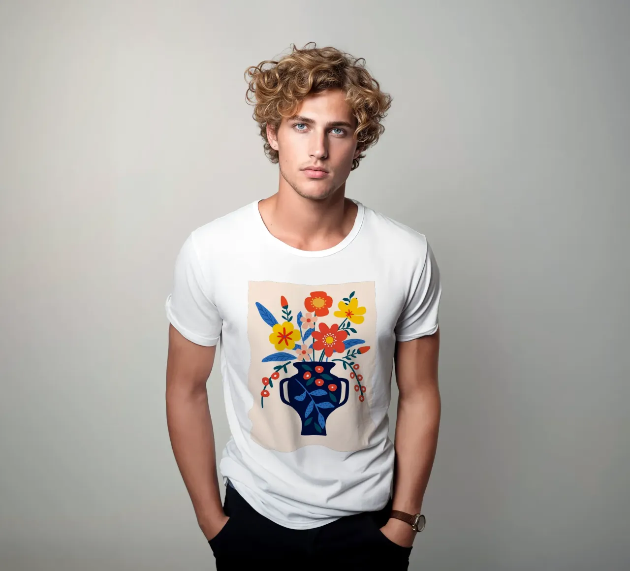 Vaso di fiori colorati t-shirt da Whole©