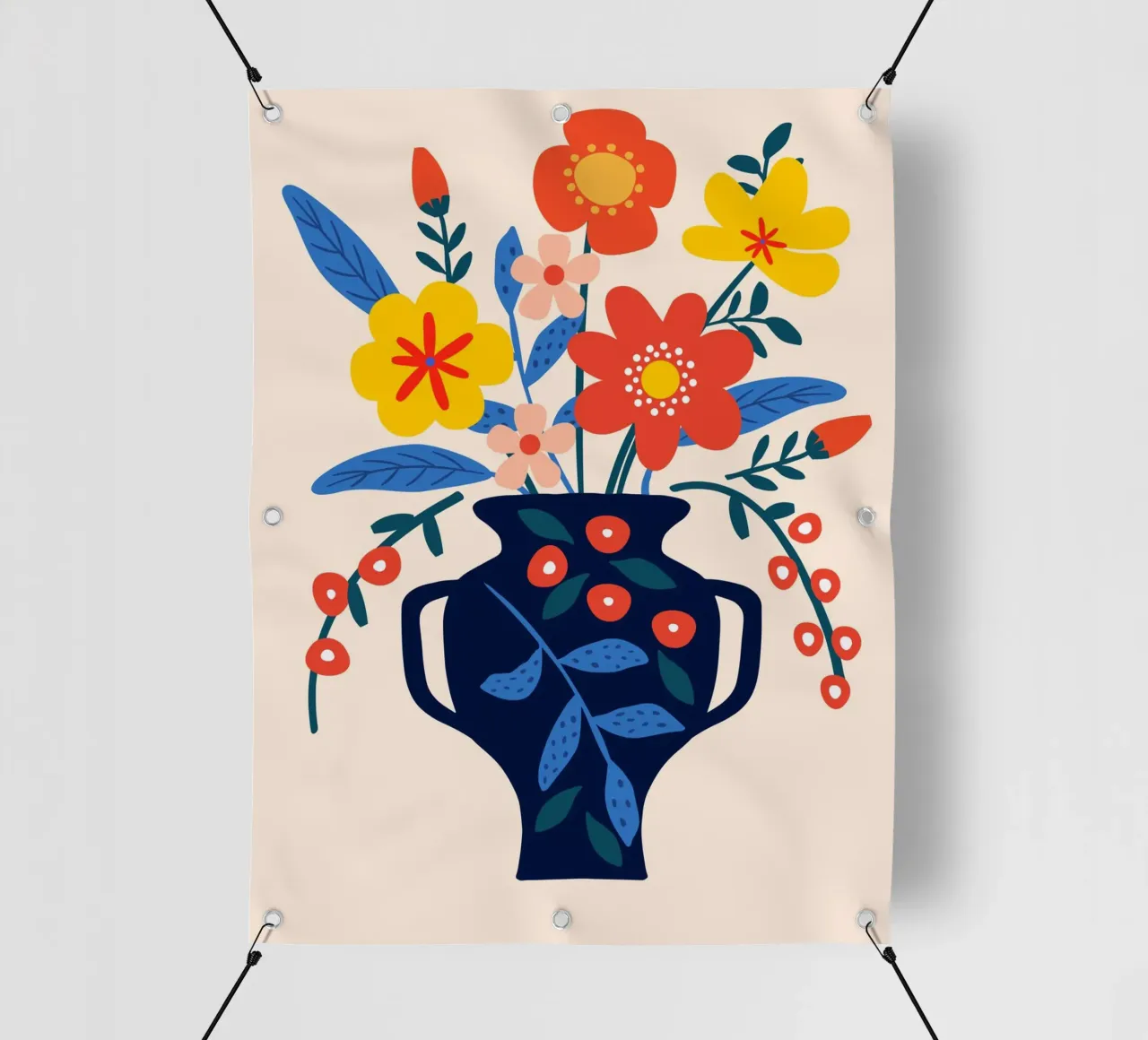 Vaso di fiori colorati telo in pvc da Whole©